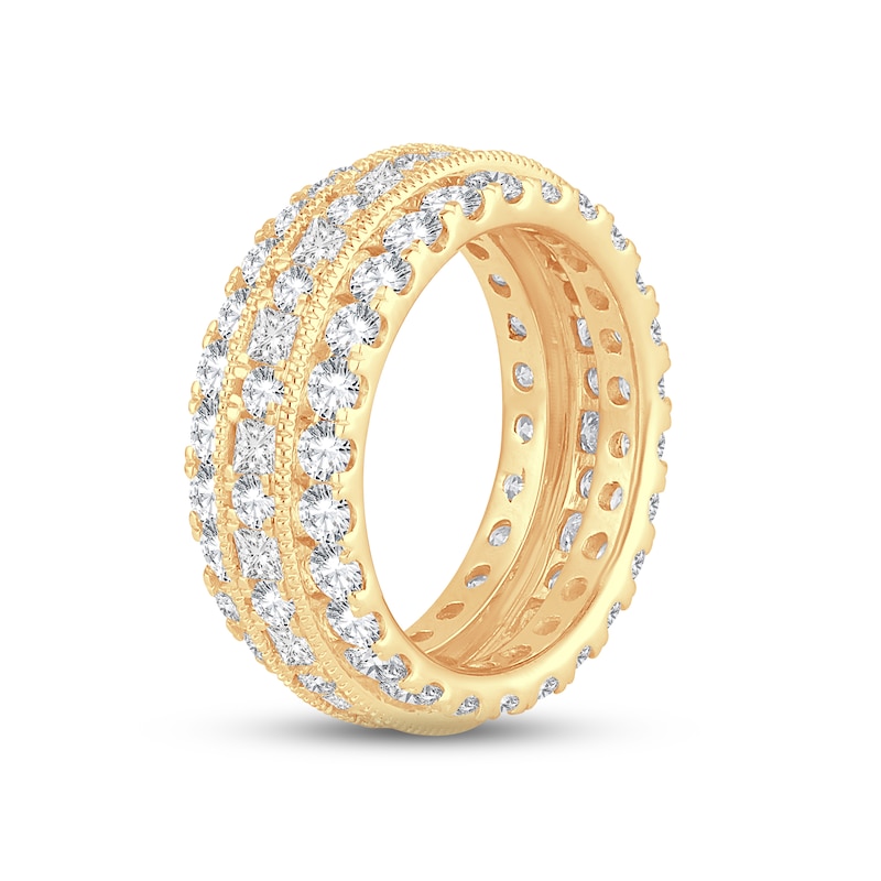 Main Image 2 of Now + Forever Diamond Eternity Anniversary Ring 4 ct tw Round & Princess-cut 14K Yellow Gold