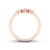 Thumbnail Image 4 of Now + Forever Diamond Contour Anniversary Ring 1/3 ct tw Baguette & Round-cut 10K Rose Gold