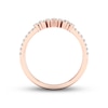 Thumbnail Image 3 of Diamond Contour Anniversary Ring 1/3 ct tw Baguette & Round-cut 10K Rose Gold