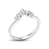 Thumbnail Image 2 of Now + Forever Diamond Contour Anniversary Ring 1/3 ct tw Baguette & Round-cut 10K White Gold
