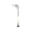 Thumbnail Image 3 of Now + Forever Diamond Contour Anniversary Ring 1/3 ct tw Baguette & Round-cut 10K White Gold