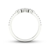 Thumbnail Image 4 of Now + Forever Diamond Contour Anniversary Ring 1/3 ct tw Baguette & Round-cut 10K White Gold