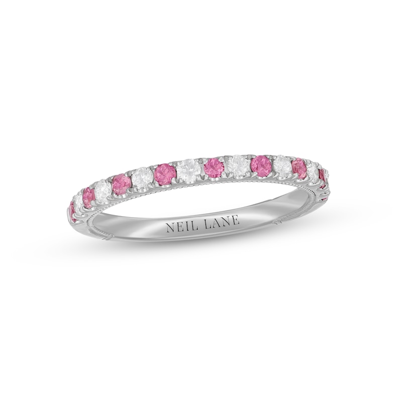 Main Image 1 of Neil Lane Pink Tourmaline & Diamond Anniversary Ring 1/5 ct tw 14K White Gold