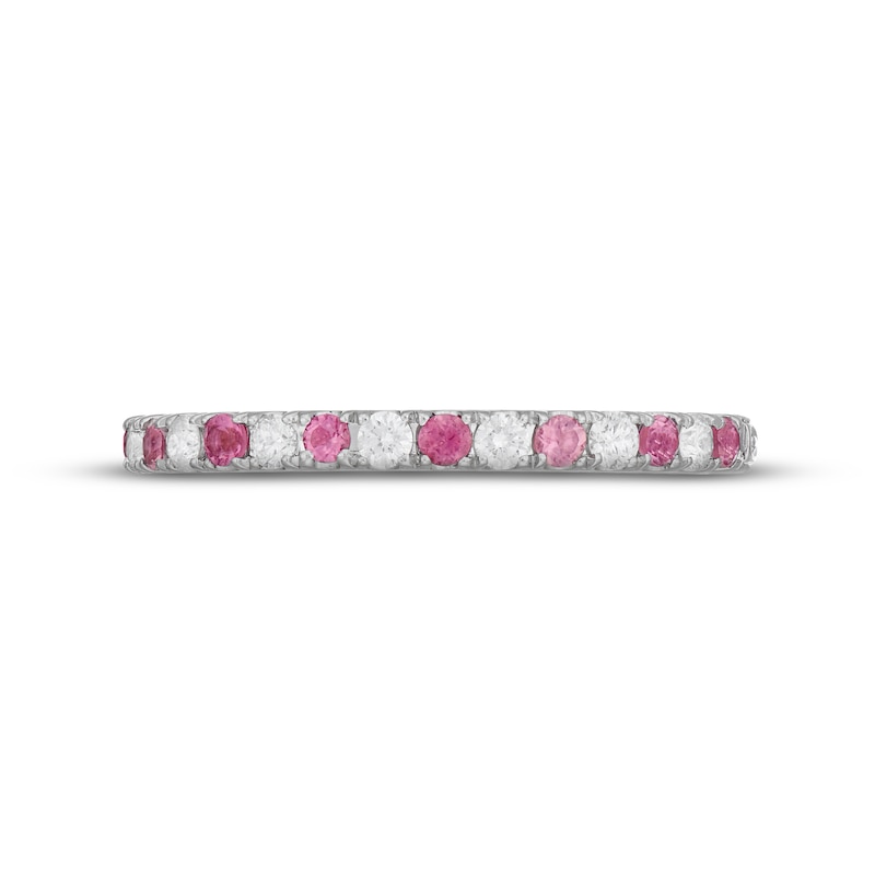 Main Image 3 of Neil Lane Pink Tourmaline & Diamond Anniversary Ring 1/5 ct tw 14K White Gold