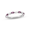 Thumbnail Image 0 of Neil Lane Garnet & Diamond Anniversary Ring 1/6 ct tw 14K White Gold