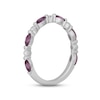 Thumbnail Image 1 of Neil Lane Garnet & Diamond Anniversary Ring 1/6 ct tw 14K White Gold