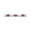 Thumbnail Image 3 of Neil Lane Garnet & Diamond Anniversary Ring 1/6 ct tw 14K White Gold