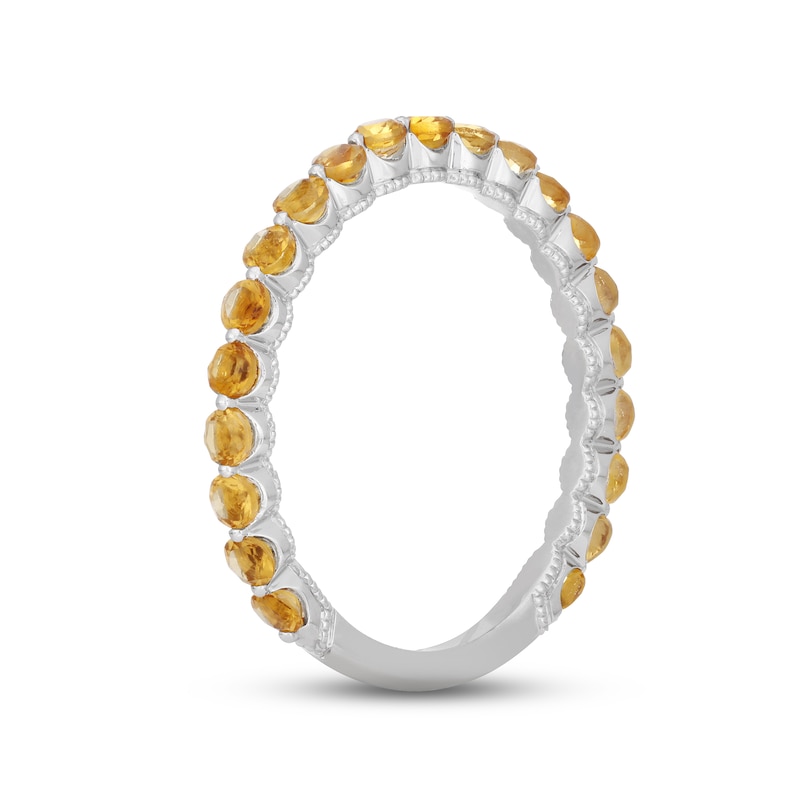 Main Image 2 of Neil Lane Round-cut Citrine Anniversary Ring 14K White Gold Size 7
