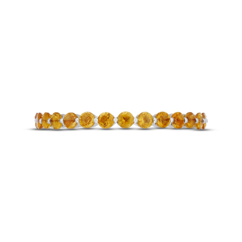 Main Image 3 of Neil Lane Round-cut Citrine Anniversary Ring 14K White Gold Size 7