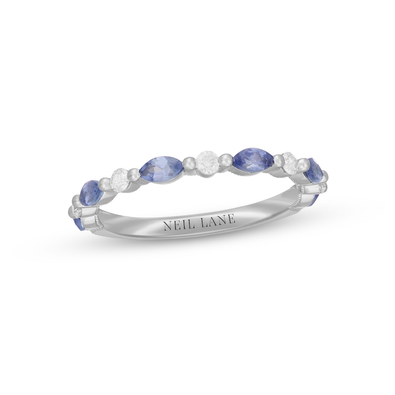Main Image 1 of Neil Lane Tanzanite & Diamond Anniversary Ring 1/6 ct tw 14K White Gold