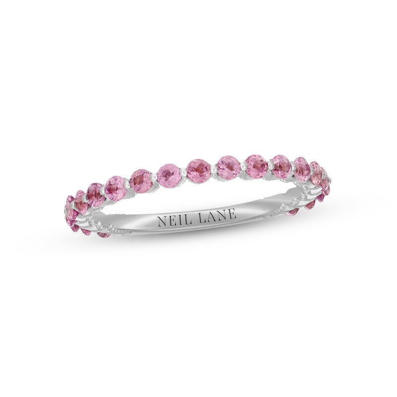 Neil Lane Pink Tourmaline Anniversary Ring 14K White Gold