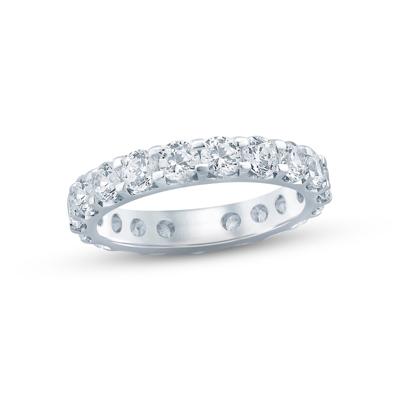 Main Image 1 of Diamond Eternity Ring 3 ct tw Round-cut 14K White Gold - Size 7