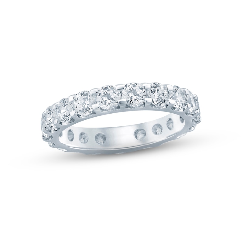 Diamond Eternity Ring 3 ct tw Round-cut 14K White Gold - Size 7