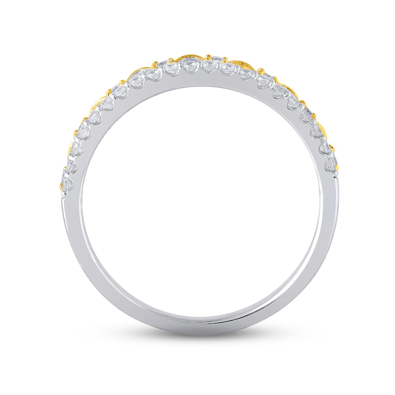 Diamond Anniversary Ring 1/2 ct tw Round-cut 10K Two-Tone Gold
