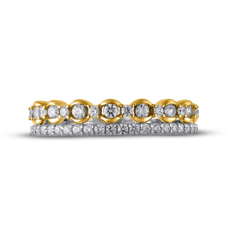 Main Image 3 of Now + Forever Diamond Anniversary Ring 1/2 ct tw Round-cut 10K Two-Tone Gold