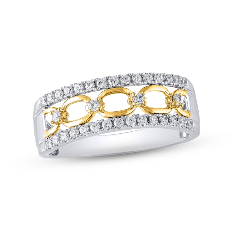 Main Image 1 of Now + Forever Diamond Anniversary Ring 1/3 ct tw Round-cut 10K Two-Tone Gold