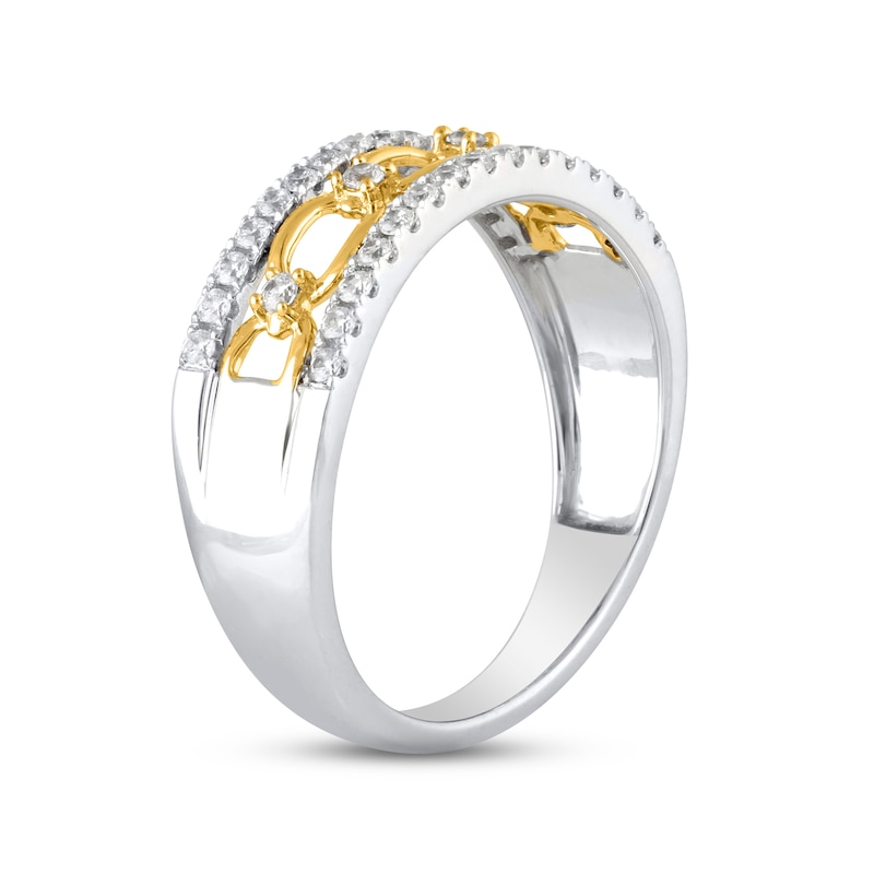 Main Image 2 of Now + Forever Diamond Anniversary Ring 1/3 ct tw Round-cut 10K Two-Tone Gold