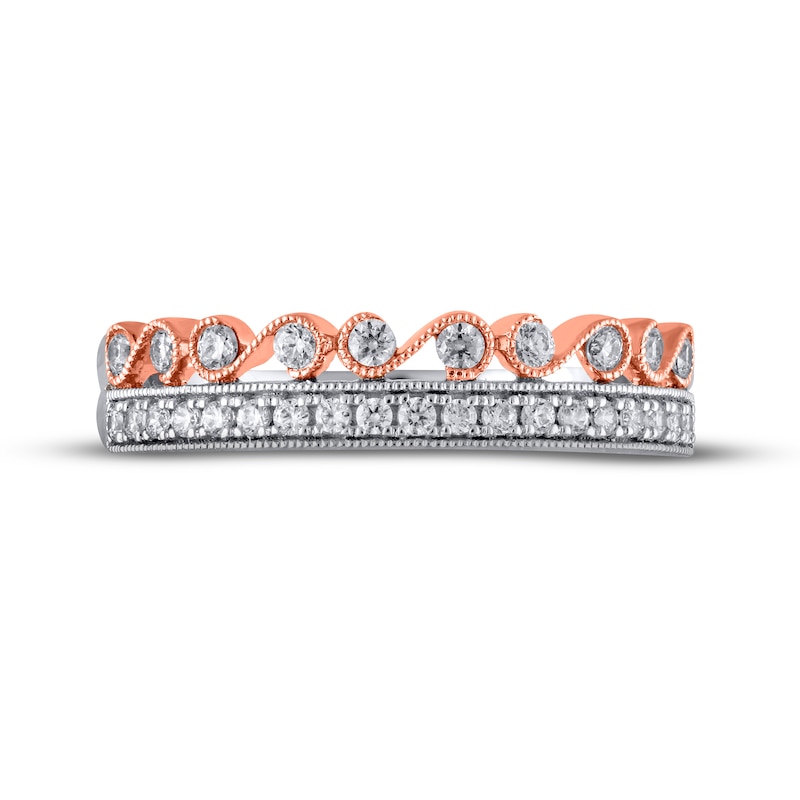 Main Image 3 of Now + Forever Diamond Anniversary Ring 1/3 ct tw Round-cut 10K Two-Tone Gold