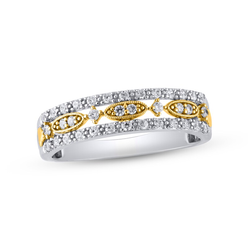 Main Image 1 of Now + Forever Diamond Anniversary Ring 1/3 ct tw Round-cut 10K Two-Tone Gold