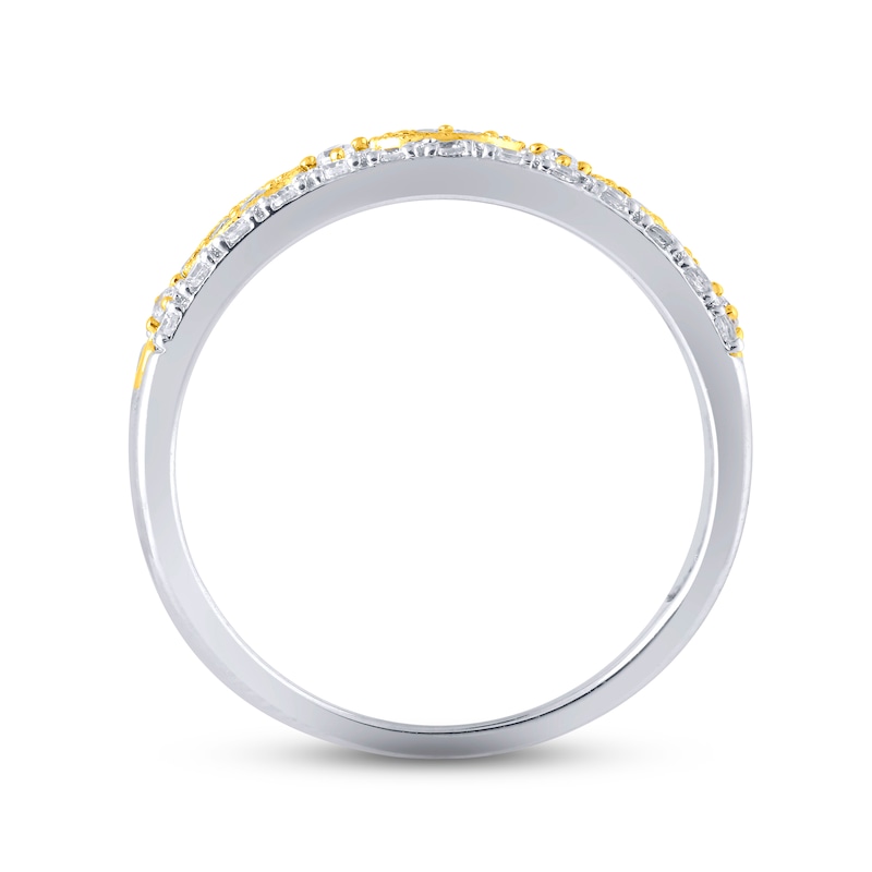 Diamond Anniversary Ring 1/3 ct tw Round-cut 10K Two-Tone Gold