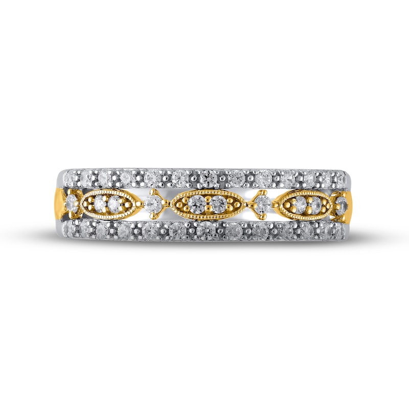 Main Image 3 of Now + Forever Diamond Anniversary Ring 1/3 ct tw Round-cut 10K Two-Tone Gold