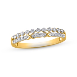 Now + Forever Diamond Anniversary Ring 1/3 ct tw Round-cut 10K Two-Tone Gold