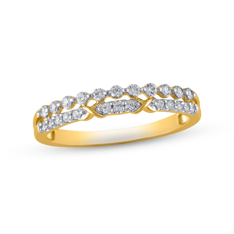 Main Image 1 of Now + Forever Diamond Anniversary Ring 1/3 ct tw Round-cut 10K Two-Tone Gold