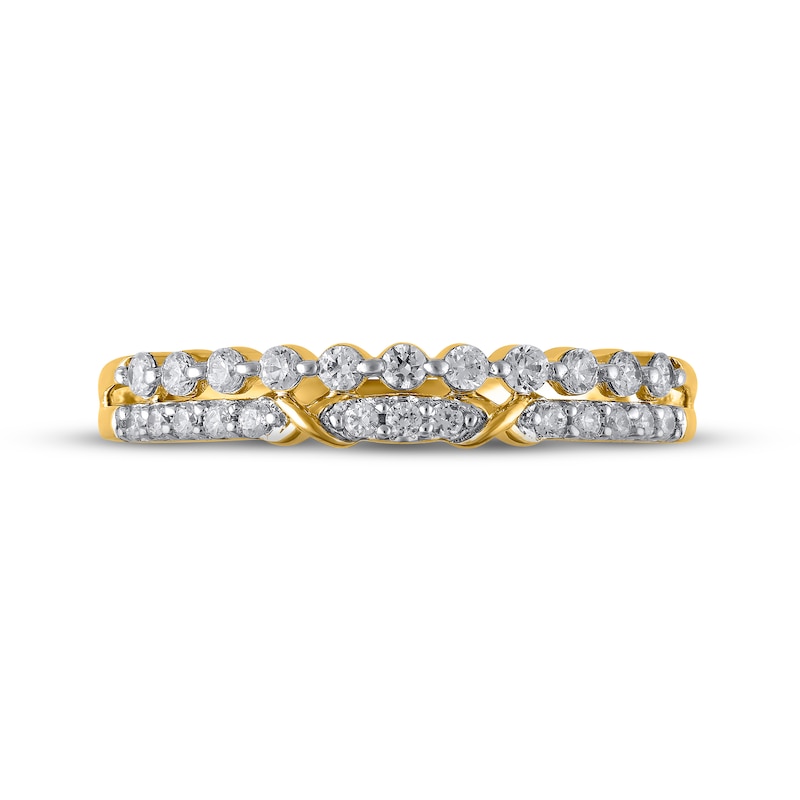 Main Image 3 of Now + Forever Diamond Anniversary Ring 1/3 ct tw Round-cut 10K Two-Tone Gold