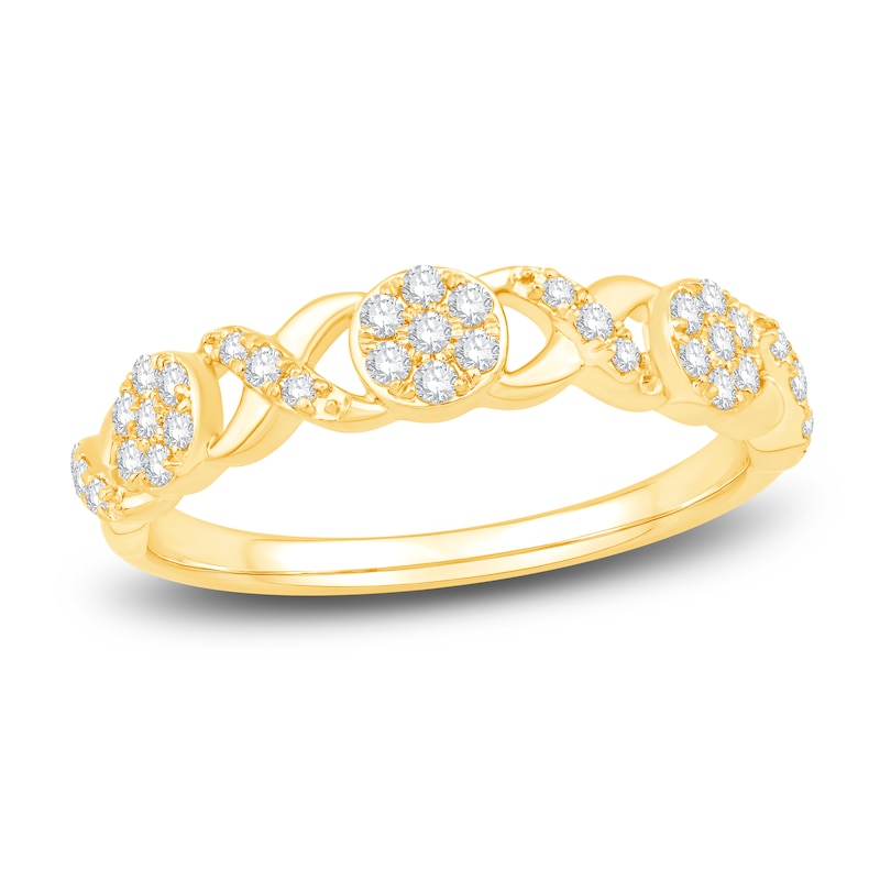 Main Image 1 of Now + Forever Diamond Anniversary Ring 1/4 ct tw Round-cut 10K Yellow Gold