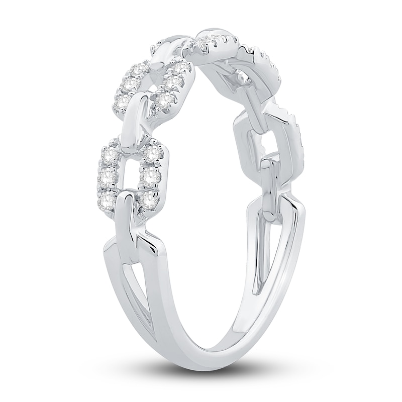 Main Image 2 of Now + Forever Diamond Link Anniversary Ring 1/4 ct tw Round-cut 10K White Gold