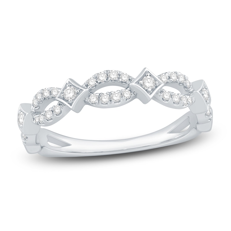 Main Image 1 of Now + Forever Diamond Anniversary Ring 1/4 ct tw Round-cut 10K White Gold