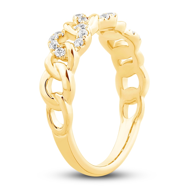 Diamond Twist Anniversary Ring 1/4 ct tw Round-cut 10K Yellow Gold