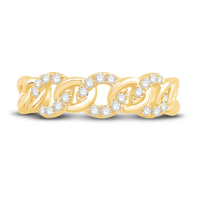Diamond Twist Anniversary Ring 1/4 ct tw Round-cut 10K Yellow Gold
