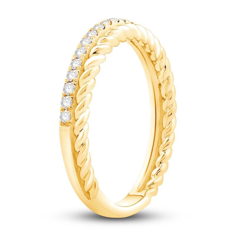 Main Image 2 of Now + Forever Diamond Rope Anniversary Ring 1/4 ct tw Round-cut 10K Yellow Gold