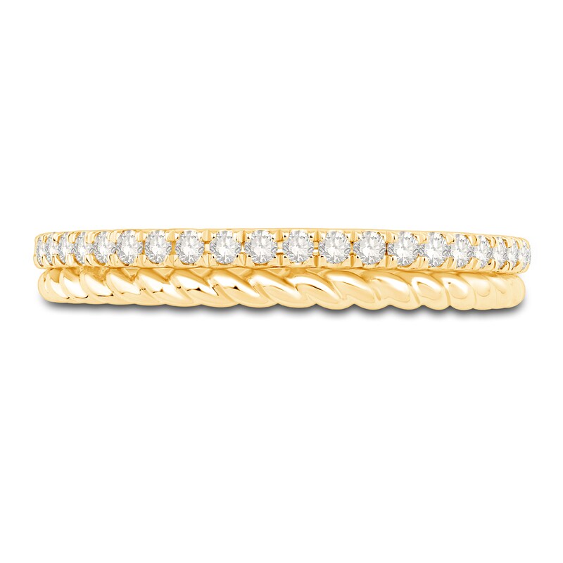 Main Image 3 of Now + Forever Diamond Rope Anniversary Ring 1/4 ct tw Round-cut 10K Yellow Gold