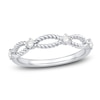 Thumbnail Image 1 of Now + Forever Diamond Rope Anniversary Ring 1/6 ct tw Round-cut 10K White Gold