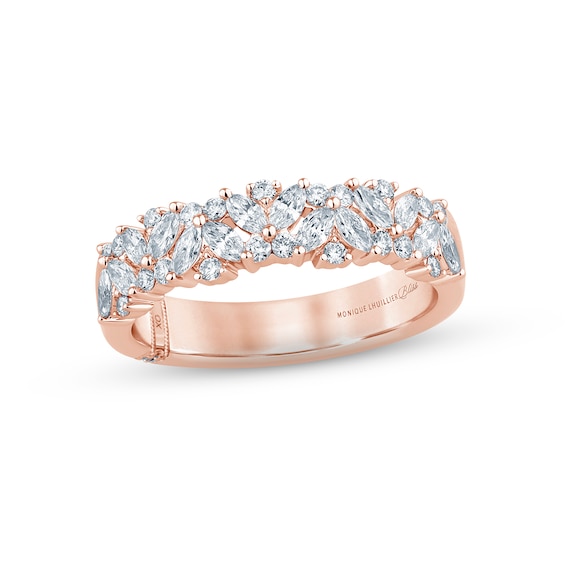 Kay Monique Lhuillier Bliss Diamond Anniversary Ring 3/4 ct tw Marquise & Round-cut 18K Rose Gold
