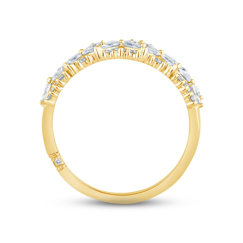 Monique Lhuillier Bliss Diamond Anniversary Ring 1 ct tw Marquise, Pear & Round-cut 18K Yellow Gold