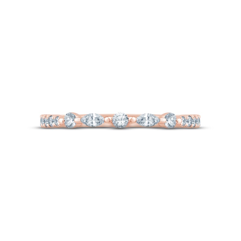 Monique Lhuillier Bliss Diamond Anniversary Band 1/3 ct tw Round & Marquise-cut 18K Rose Gold