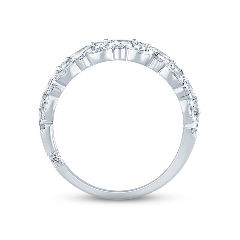 Monique Lhuillier Bliss Diamond Anniversary Ring 1 ct tw Marquise & Round-cut 18K White Gold