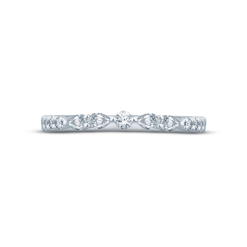 Monique Lhuillier Bliss Diamond Anniversary Band 1/3 ct tw Round & Pear-shaped 18K White Gold