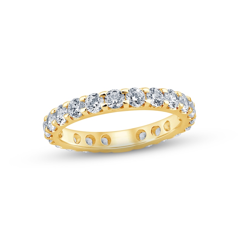 Diamond Eternity Ring 2 ct tw Round-cut 14K Yellow Gold with 360