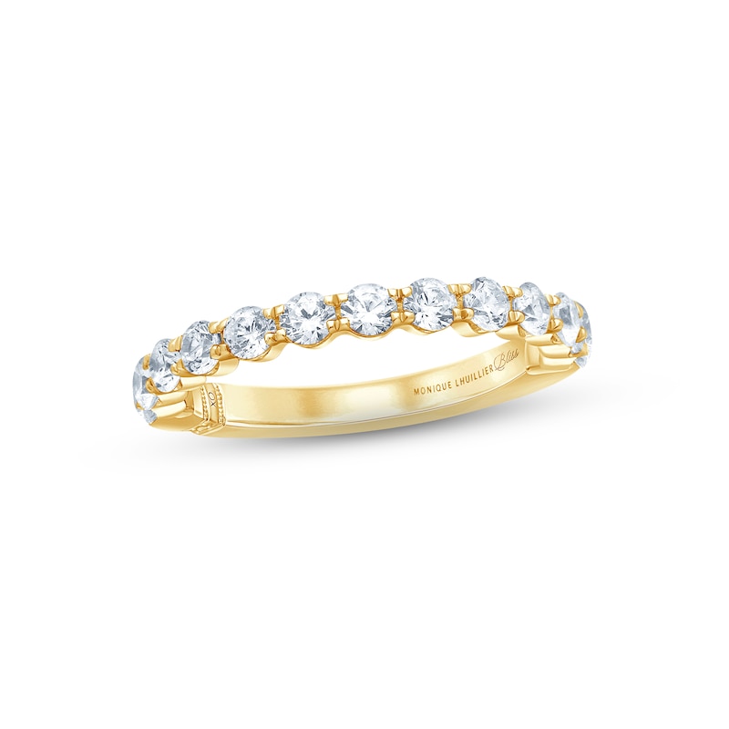 Monique Lhuillier Bliss Diamond Anniversary Band 1 ct tw Round-cut 18K Yellow Gold with 360