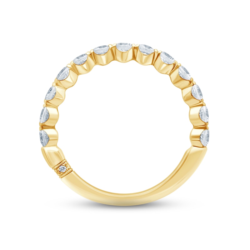 Monique Lhuillier Bliss Diamond Anniversary Band 1 ct tw Round-cut 18K Yellow Gold
