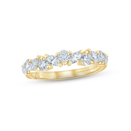 Monique Lhuillier Bliss Diamond Anniversary Band 1 ct tw Marquise & Round-cut 18K Yellow Gold