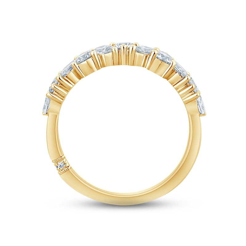 Monique Lhuillier Bliss Diamond Anniversary Band 1 ct tw Marquise & Round-cut 18K Yellow Gold