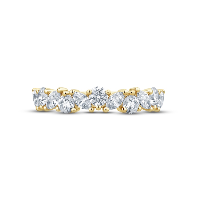 Main Image 4 of Monique Lhuillier Bliss Diamond Anniversary Band 1 ct tw Marquise & Round-cut 18K Yellow Gold