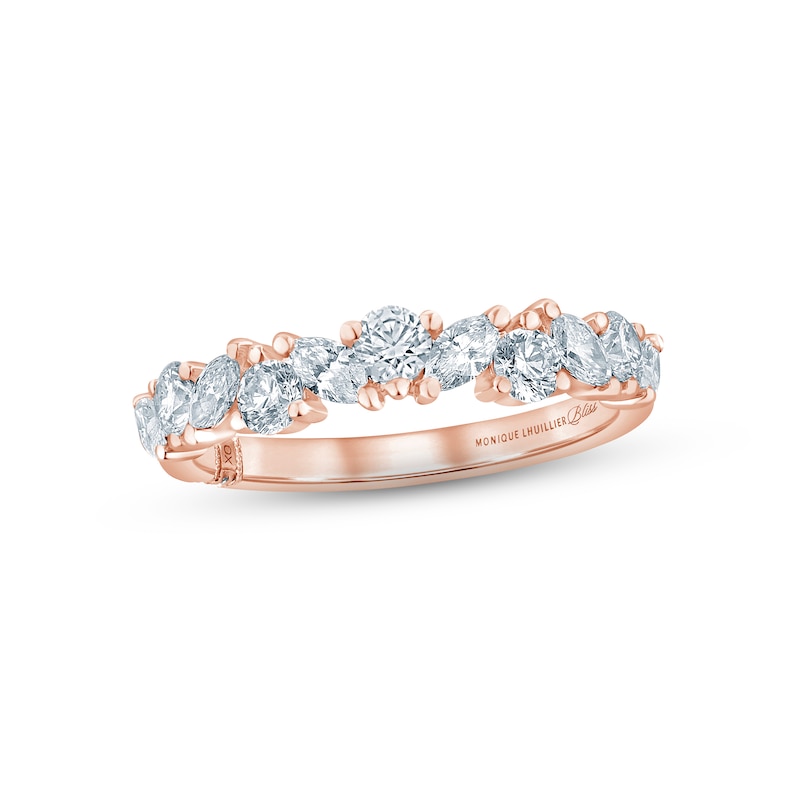 Main Image 1 of Monique Lhuillier Bliss Diamond Anniversary Band 1 ct tw Marquise & Round-cut 18K Rose Gold