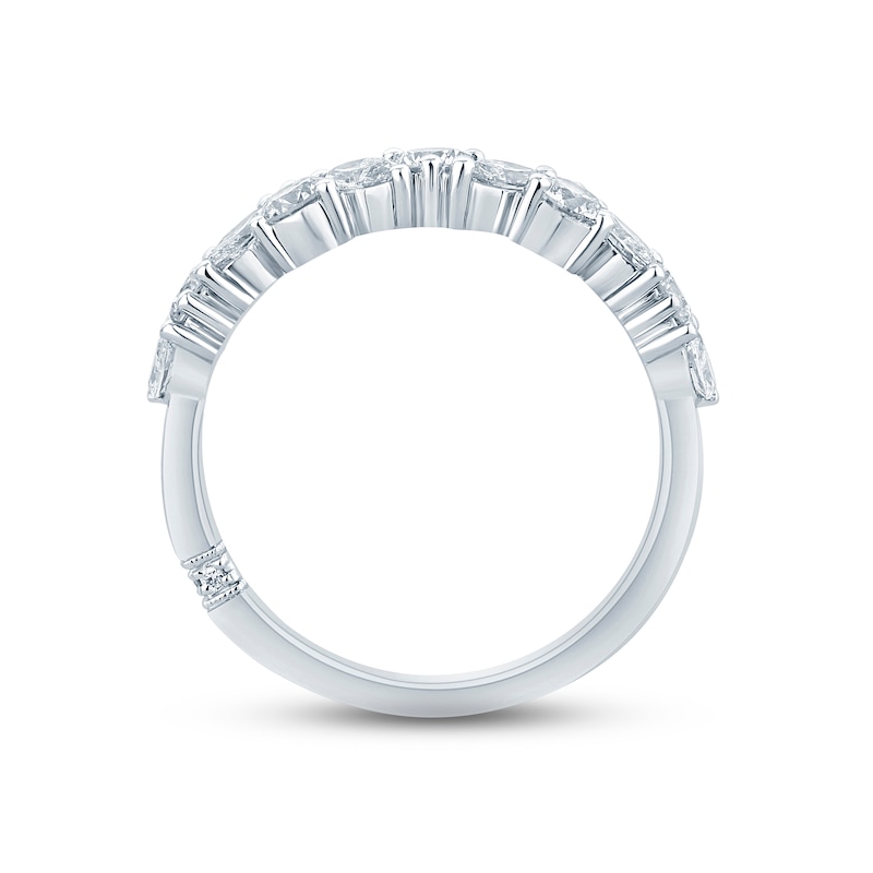 Monique Lhuillier Bliss Diamond Anniversary Band 1 ct tw Marquise & Round-cut 18K White Gold