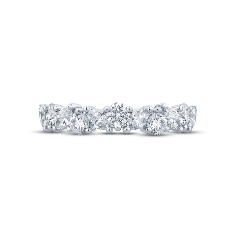 Monique Lhuillier Bliss Diamond Anniversary Band 1 ct tw Marquise & Round-cut 18K White Gold